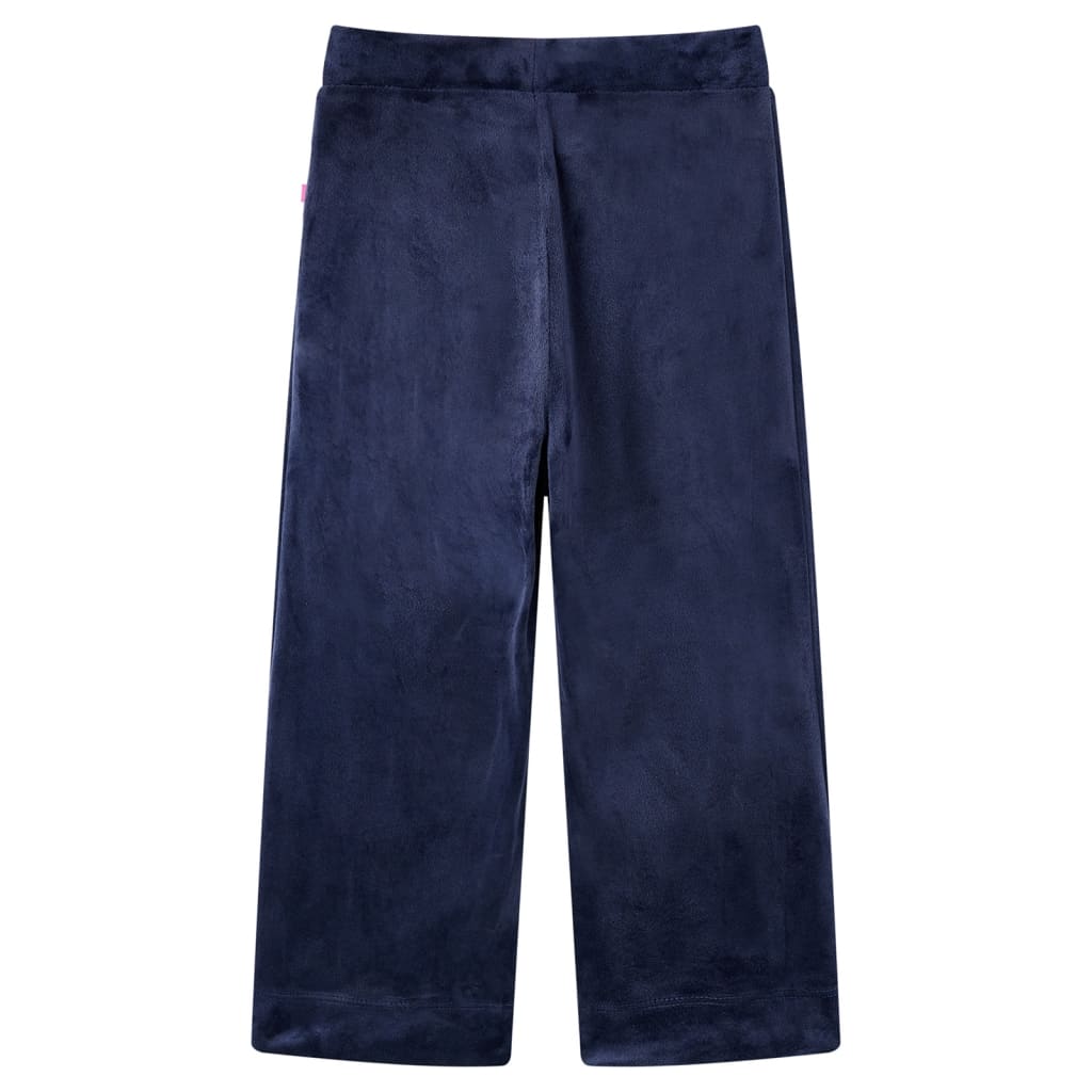 Pantalón infantil terciopelo azul oscuro 92