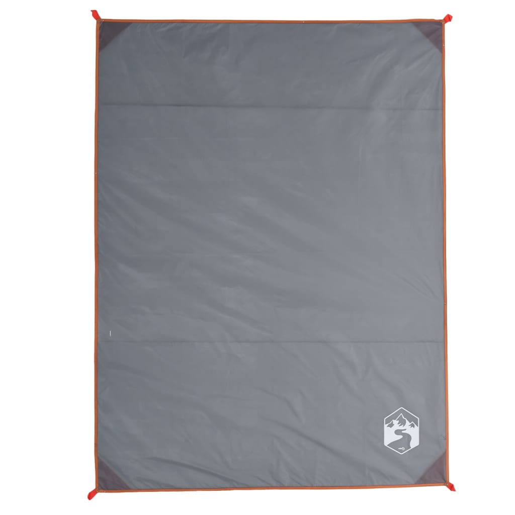 vidaXL Manta de picnic con piquetas gris y naranja 205x155 cm