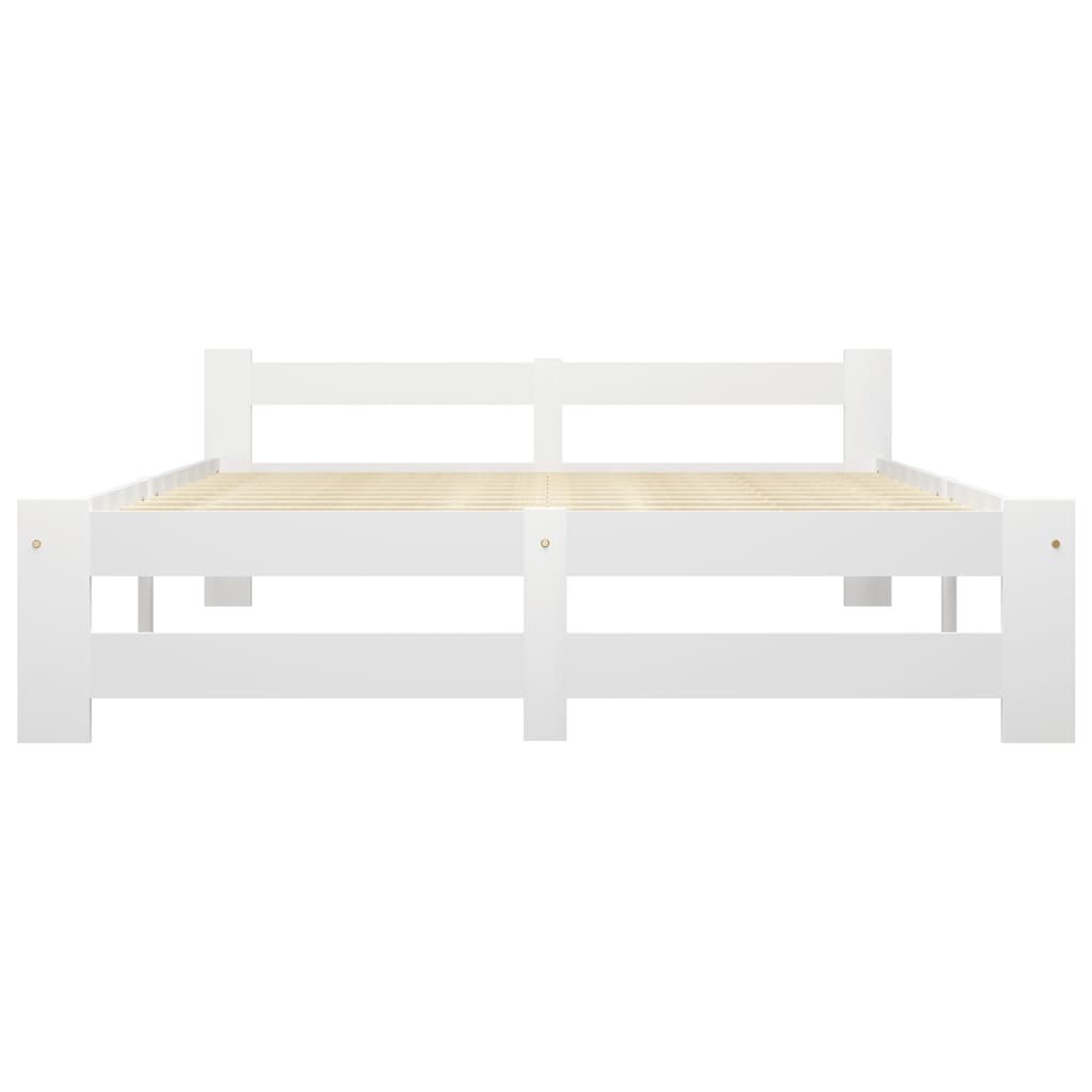 vidaXL Estructura de cama sin colchón madera de pino blanco 120x200 cm