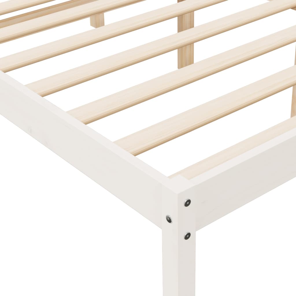 vidaXL Cama para personas mayores madera maciza pino blanca 200x200 cm