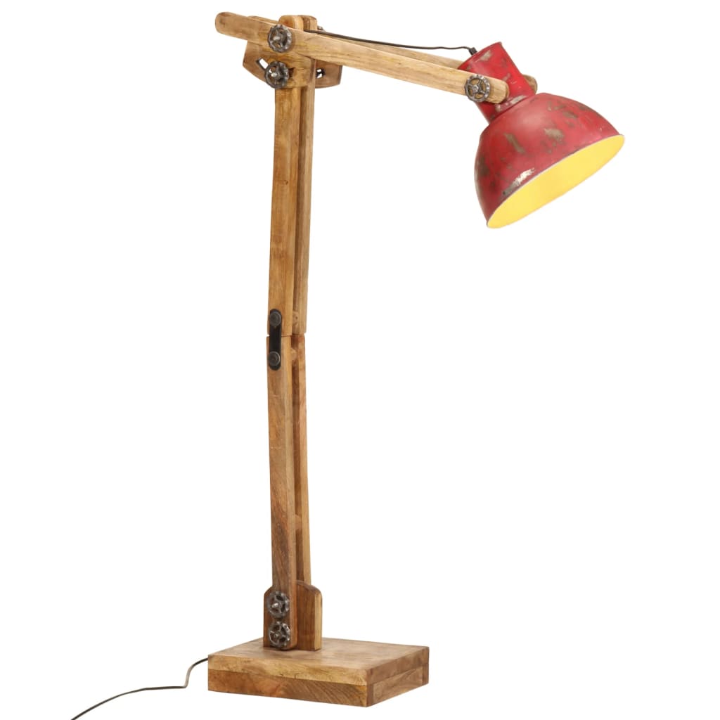 vidaXL Lámpara de pie rojo desgastado 25 W E27 33x25x130-150 cm