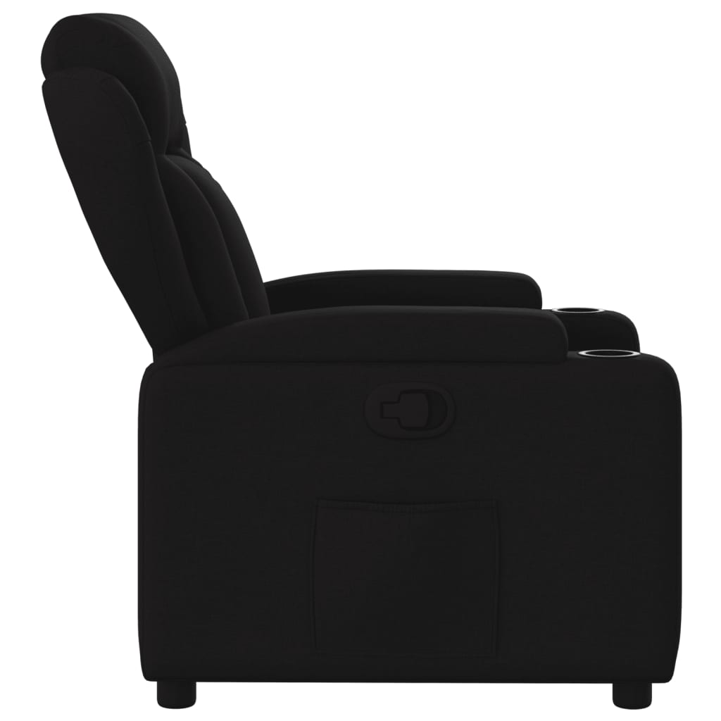 vidaXL Sillón reclinable de tela negro