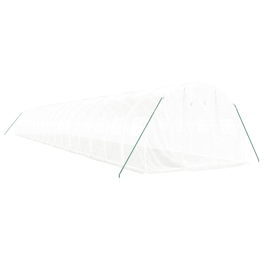 vidaXL Invernadero con estructura de acero blanco 54 m² 18x3x2 m