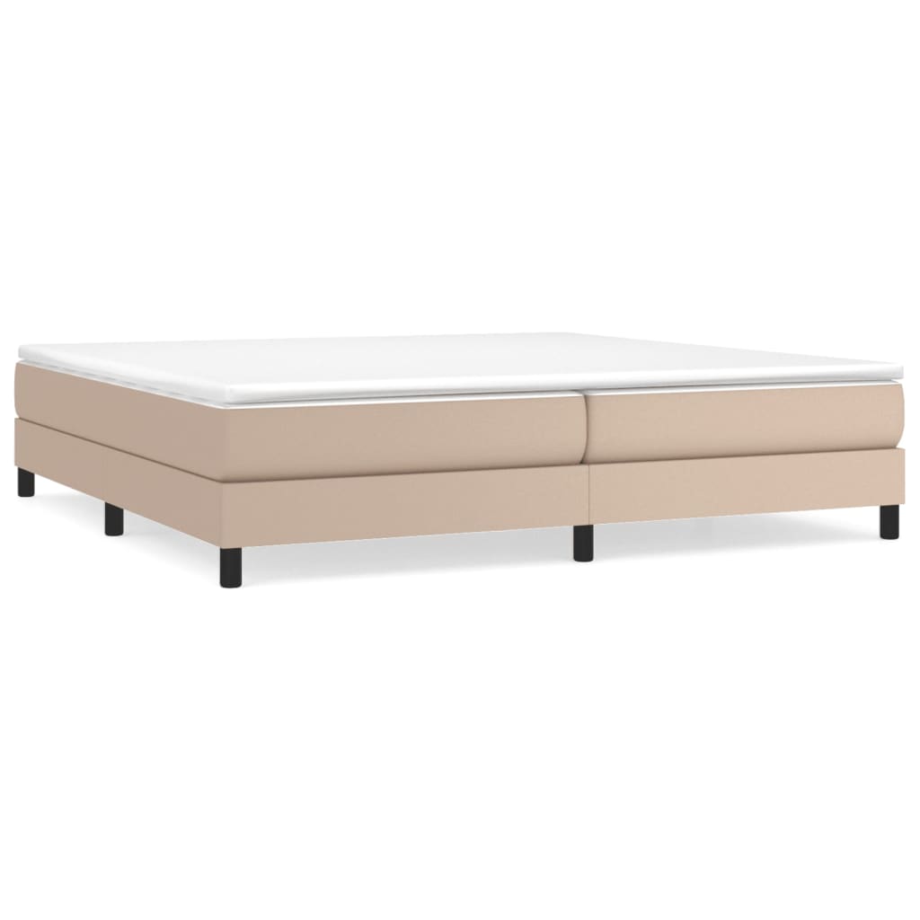 vidaXL Estructura de cama de cuero sintético capuchino 200x200 cm