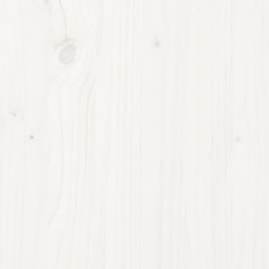 vidaXL Jardinera de madera maciza de pino blanca 90x50x70 cm