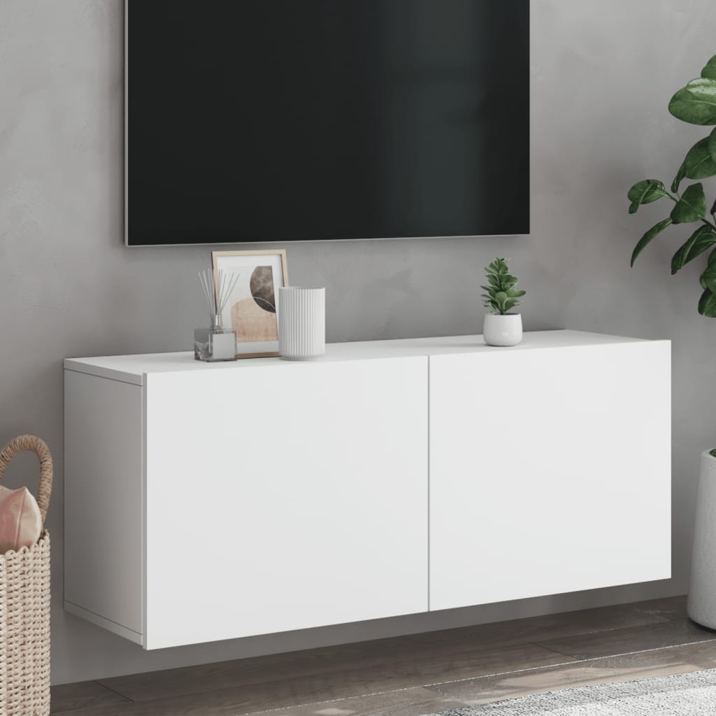 vidaXL Mueble para TV de pared blanco 100x30x41 cm