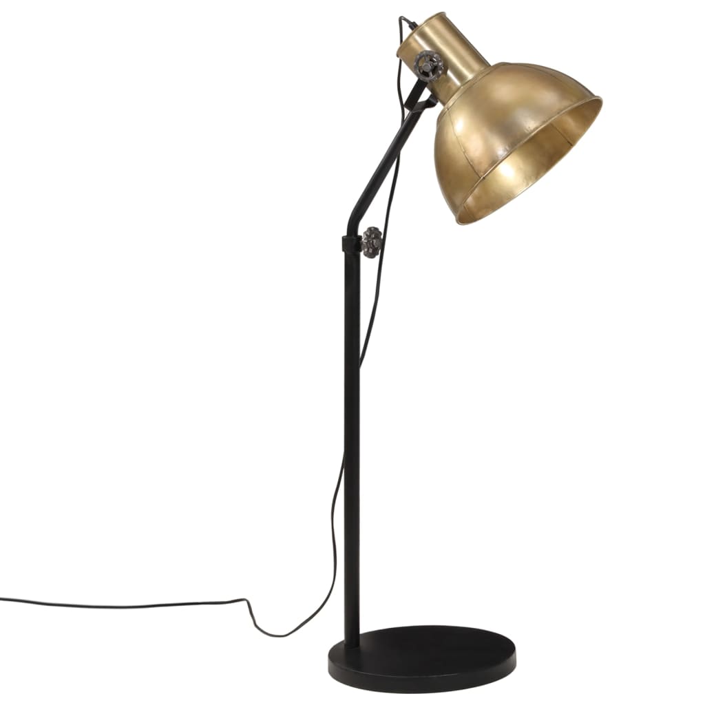vidaXL Lámpara de escritorio latón vintage 25 W E27 30x30x90-150 cm
