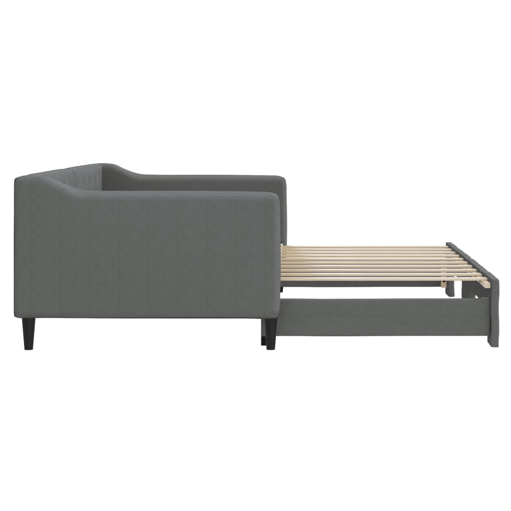 vidaXL Sofá cama nido tela gris oscuro 90x190 cm