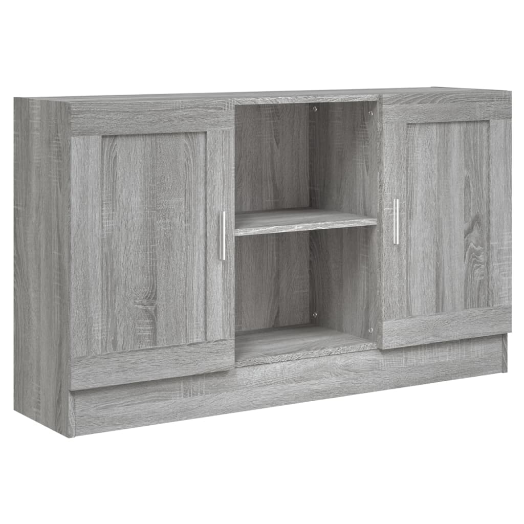 vidaXL Aparador de madera contrachapada gris Sonoma 120x30,5x70 cm