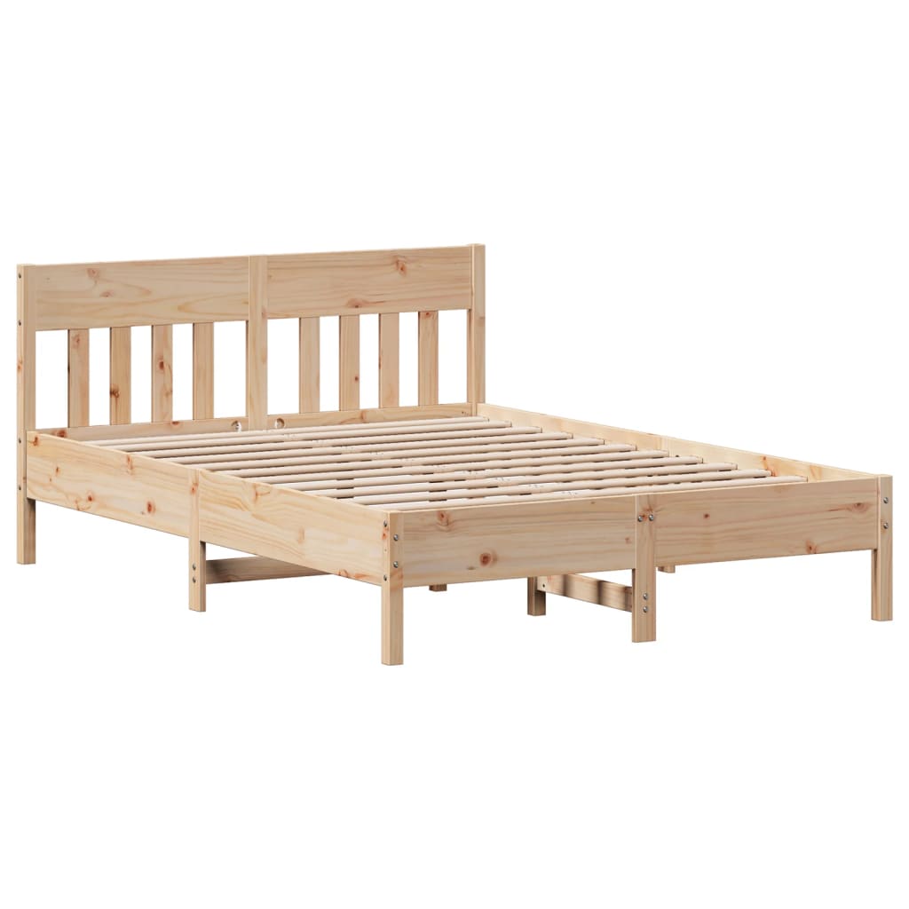 vidaXL Estructura de cama sin colchón madera maciza de pino 120x190 cm