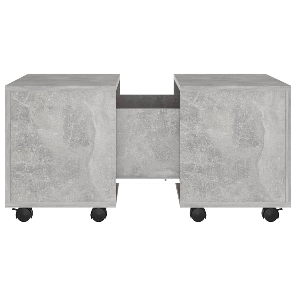 vidaXL Mesa de centro madera contrachapada gris hormigón 60x60x38 cm