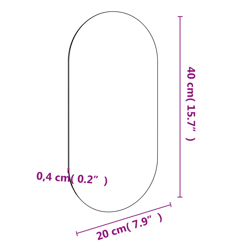 vidaXL Espejo 40x20 cm vidrio