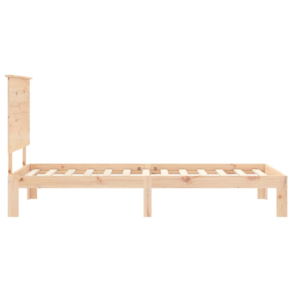 Estructura de cama con cabecero madera maciza 90x200 cm - referencia  Mqm-3194361