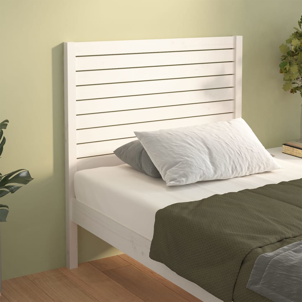 vidaXL Cabecero de cama madera maciza de pino blanco 106x4x100 cm