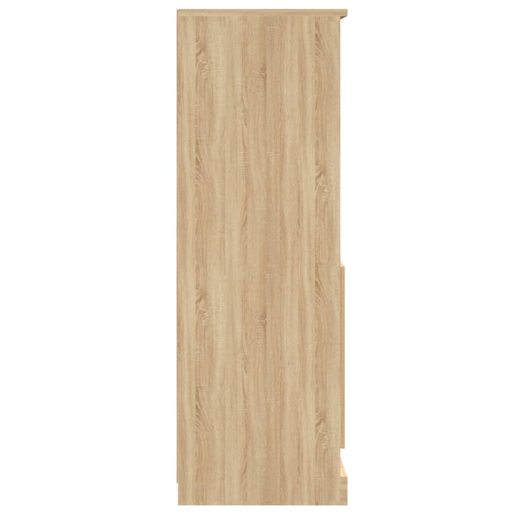 vidaXL Aparador de madera contrachapada roble Sonoma 60x35,5x103,5 cm