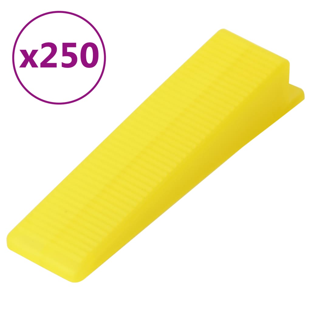 vidaXL Sistema para nivelación de azulejos 250 cuñas 500 calzos 3 mm