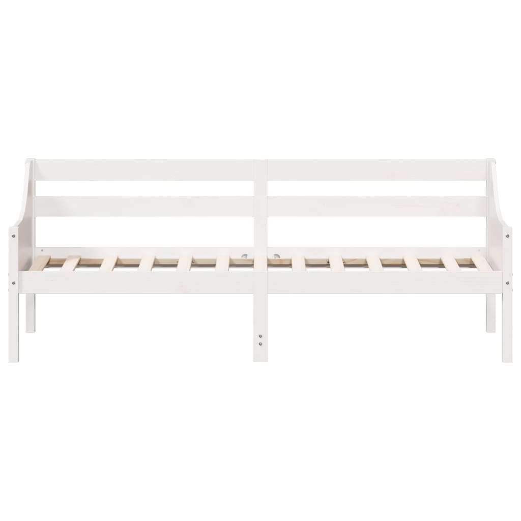 vidaXL Sofá cama de madera maciza de pino blanco 100x200 cm