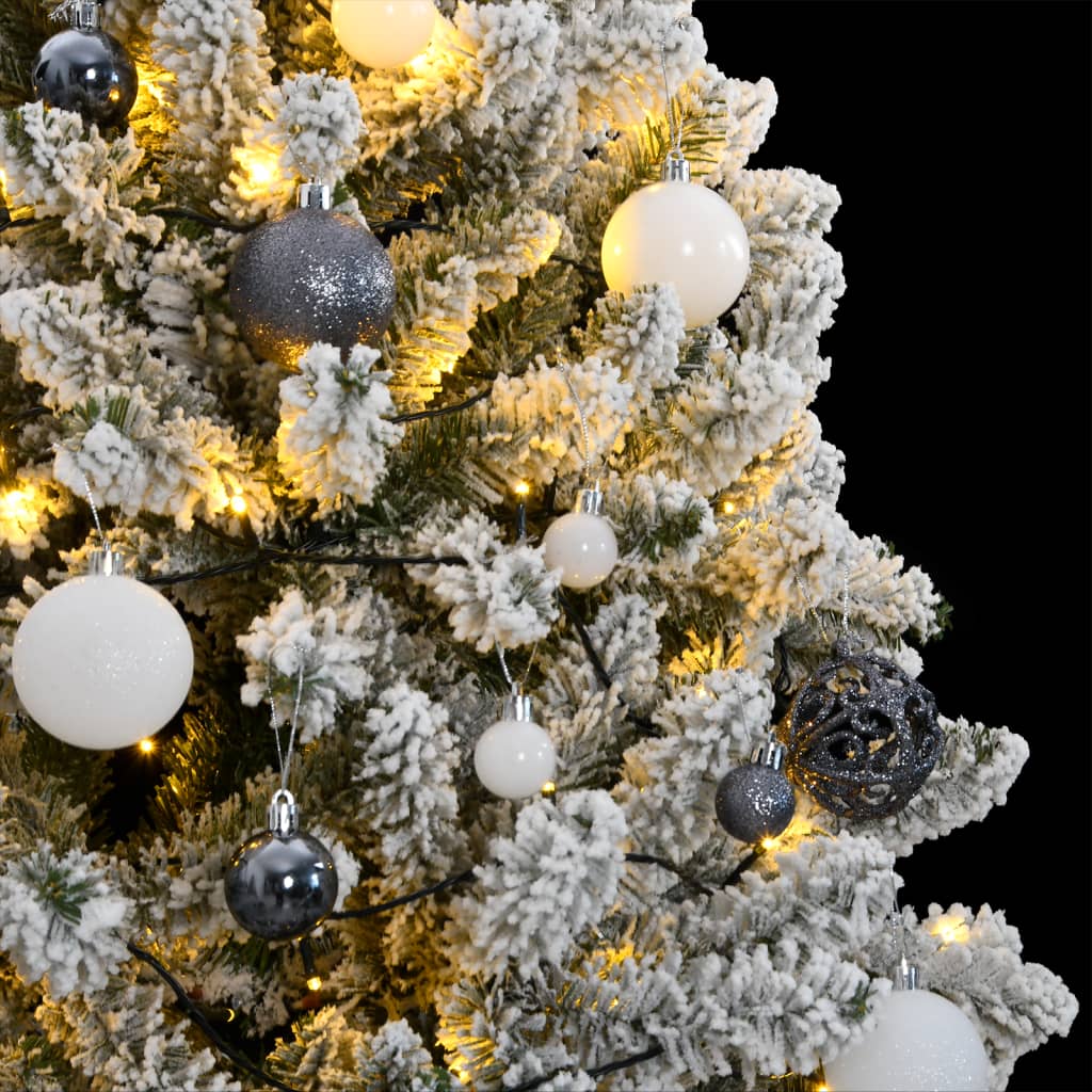 vidaXL Árbol de Navidad artificial con bisagras 300 LED y bolas 180 cm