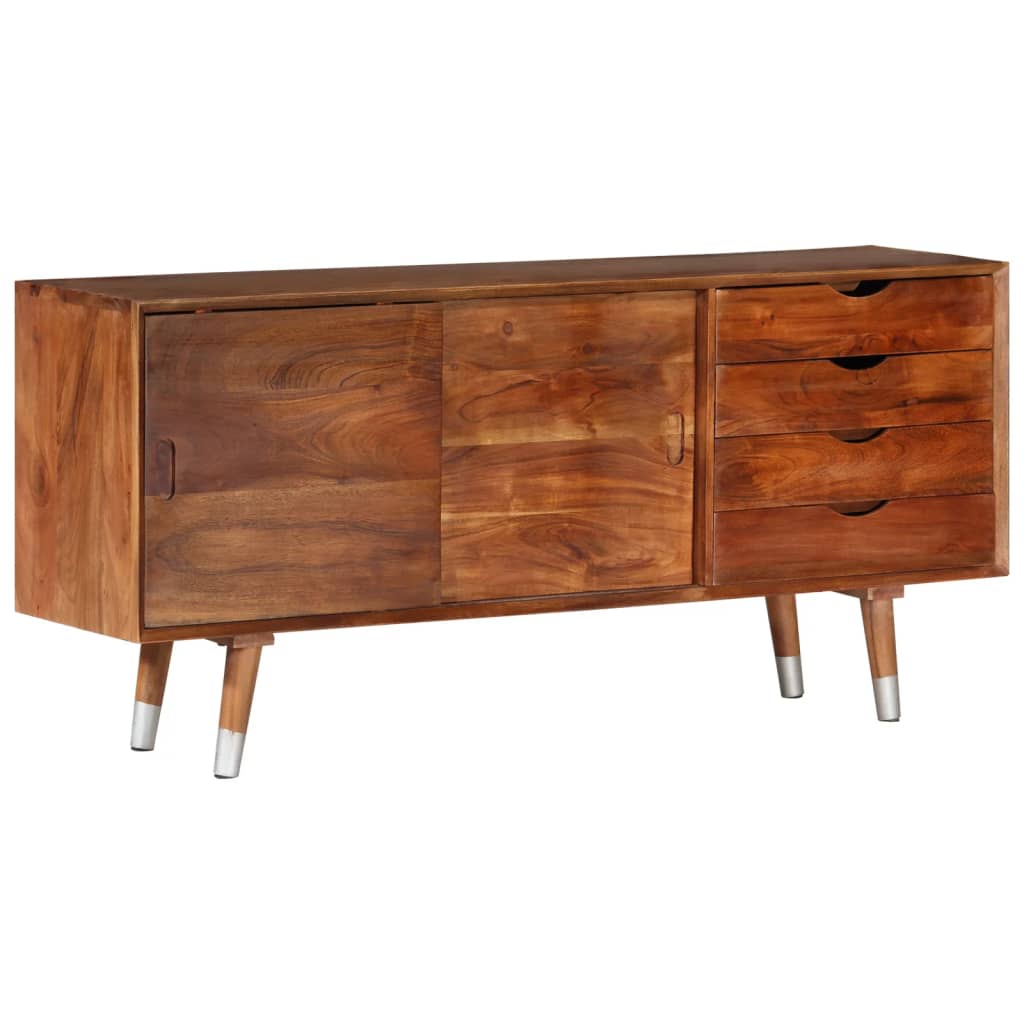 vidaXL Mueble para TV madera maciza de acacia 118x30x55 cm