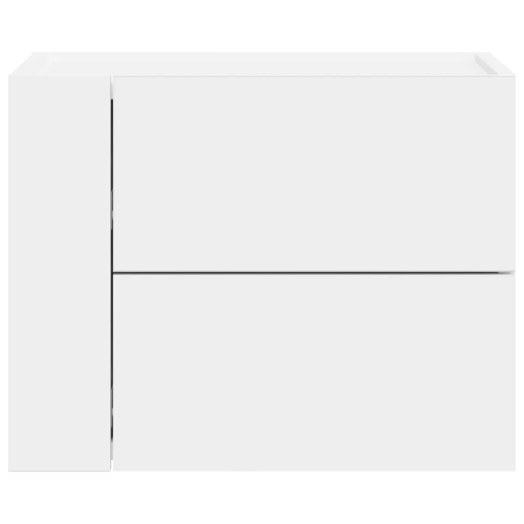 vidaXL Mesita de noche de pared blanco 45x30x35 cm