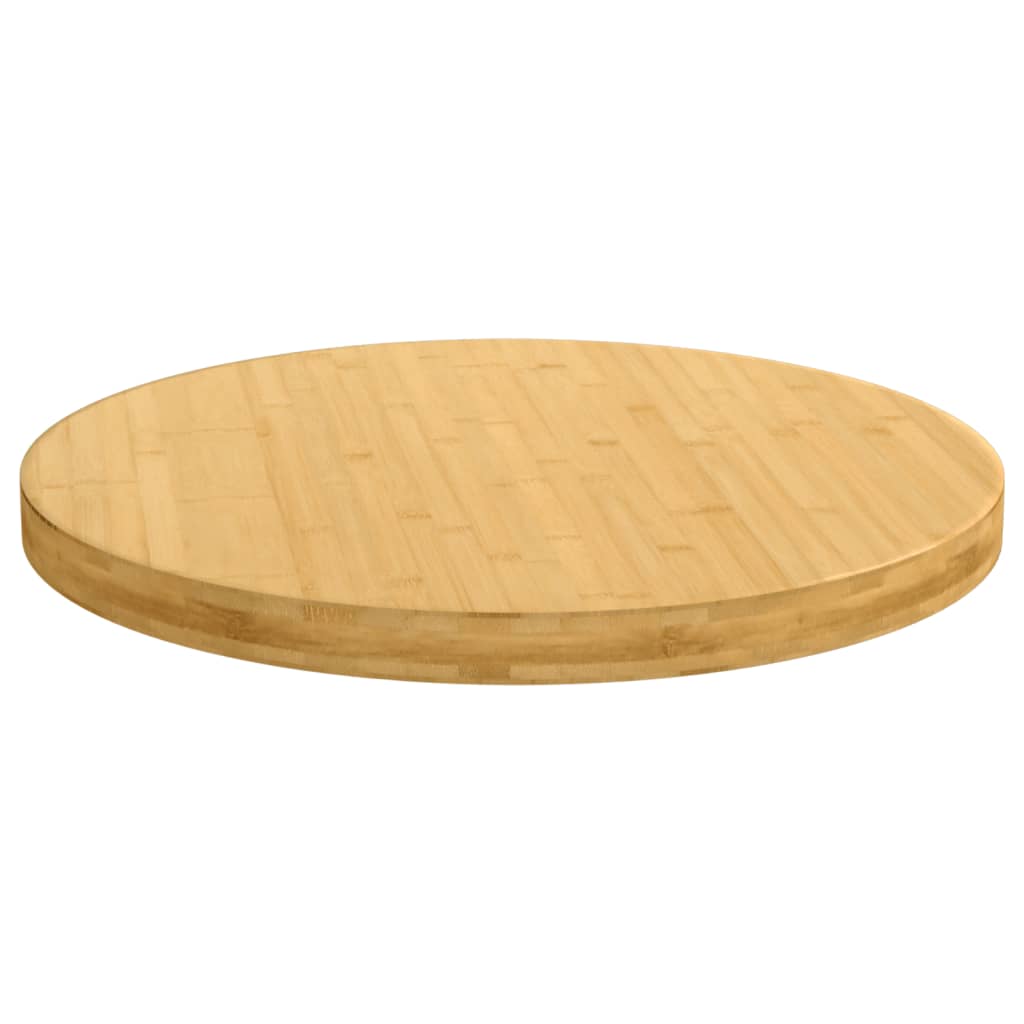 vidaXL Tablero de mesa de bambú Ø80x4 cm