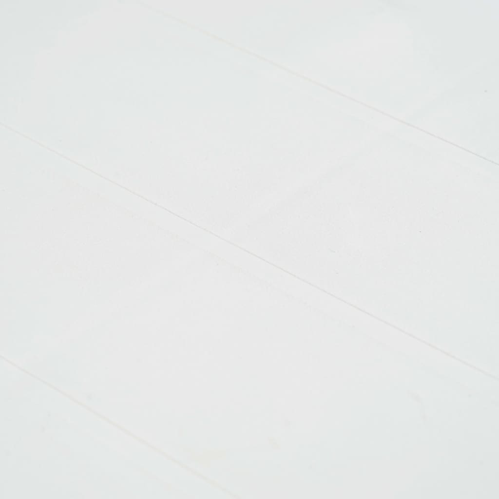 vidaXL Mesa de jardín aspecto de ratán plástico blanca 220x90x72 cm