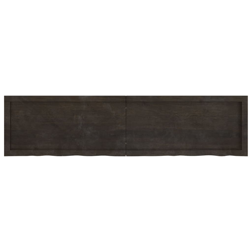 vidaXL Tablero mesa madera roble tratada marrón oscuro 160x40x(2-6) cm