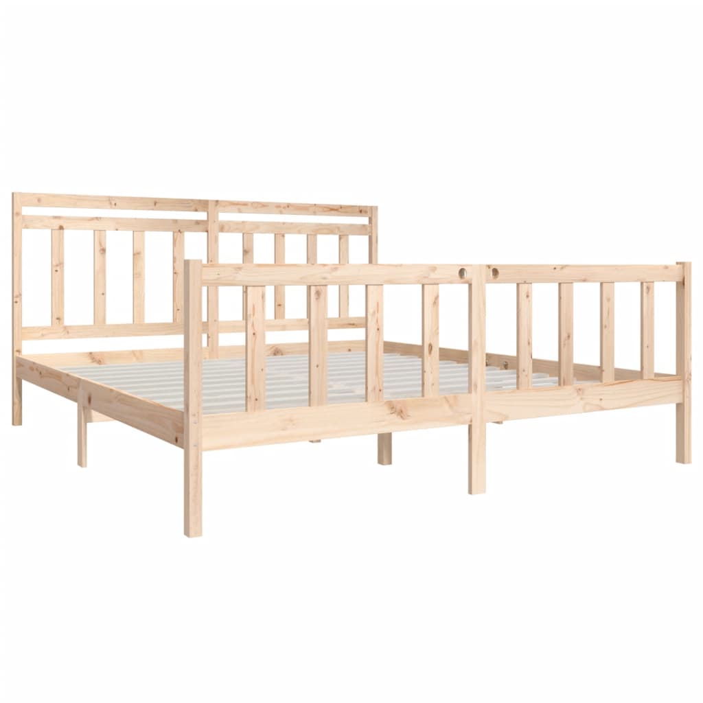 vidaXL Estructura de cama de madera maciza super king 180x200 cm