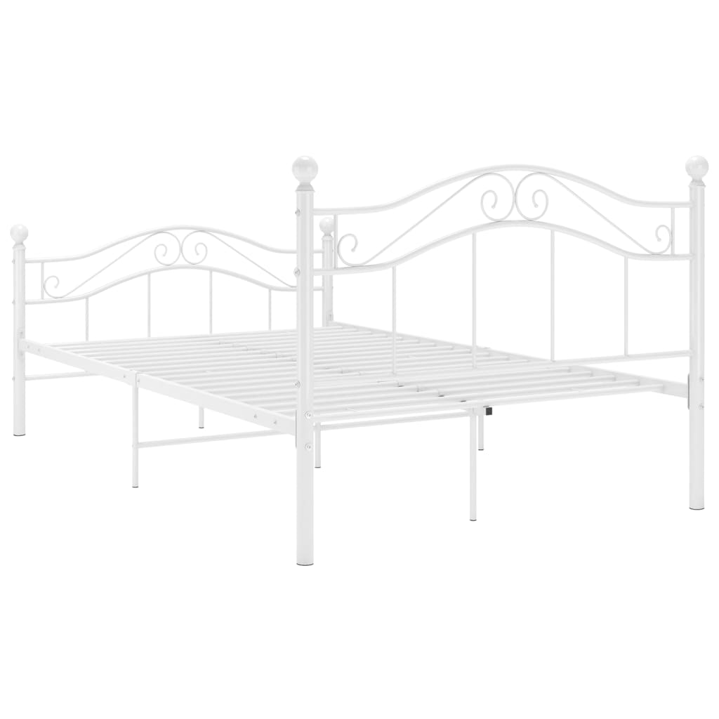 vidaXL Estructura de cama sin colchón metal blanco 120x200 cm