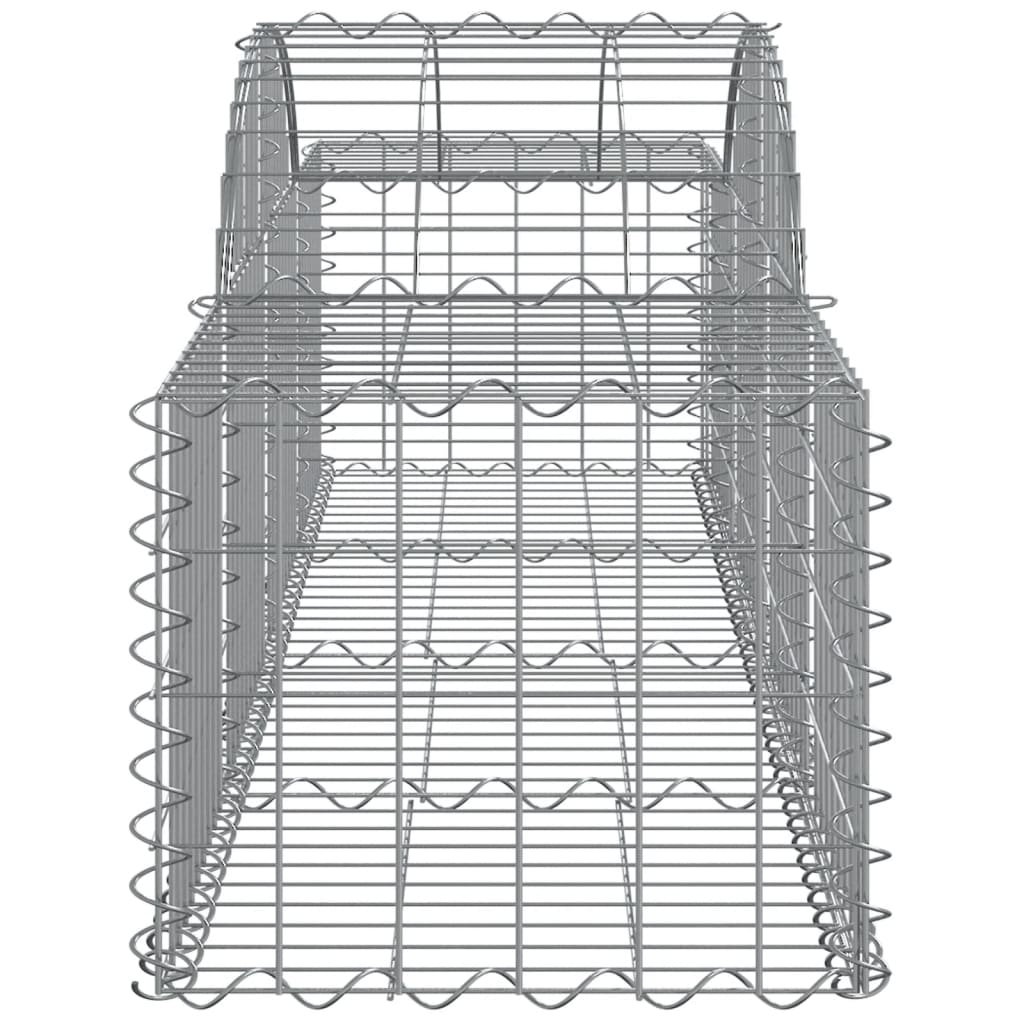 vidaXL Cestas de gaviones 20 uds forma de arco hierro 200x50x40/60 cm