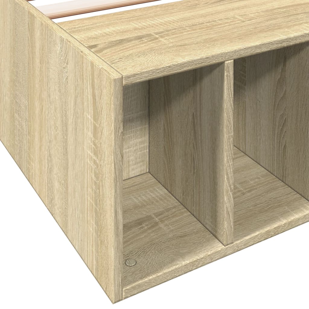 vidaXL Estructura de cama madera de ingeniería roble Sonoma 75x190 cm