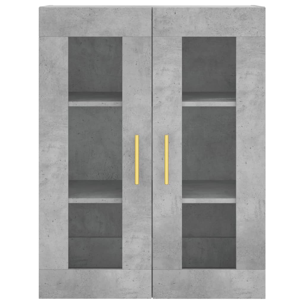 vidaXL Armarios de pared 2 uds madera de ingeniería gris hormigón