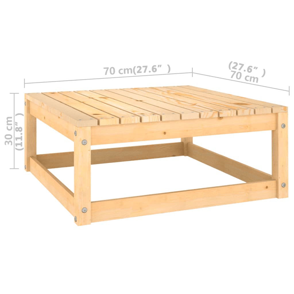 vidaXL Juego de muebles de jardín 10 pzas y cojines madera maciza pino