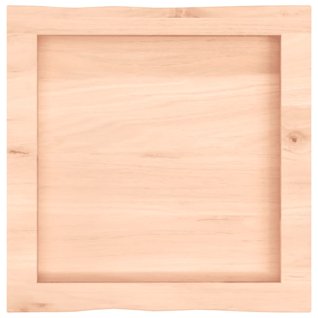 vidaXL Tablero de mesa madera maciza borde natural 40x40x(2-4) cm