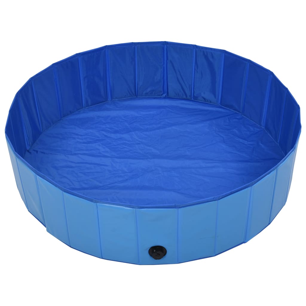 vidaXL Piscina para perros plegable PVC azul 120x30 cm