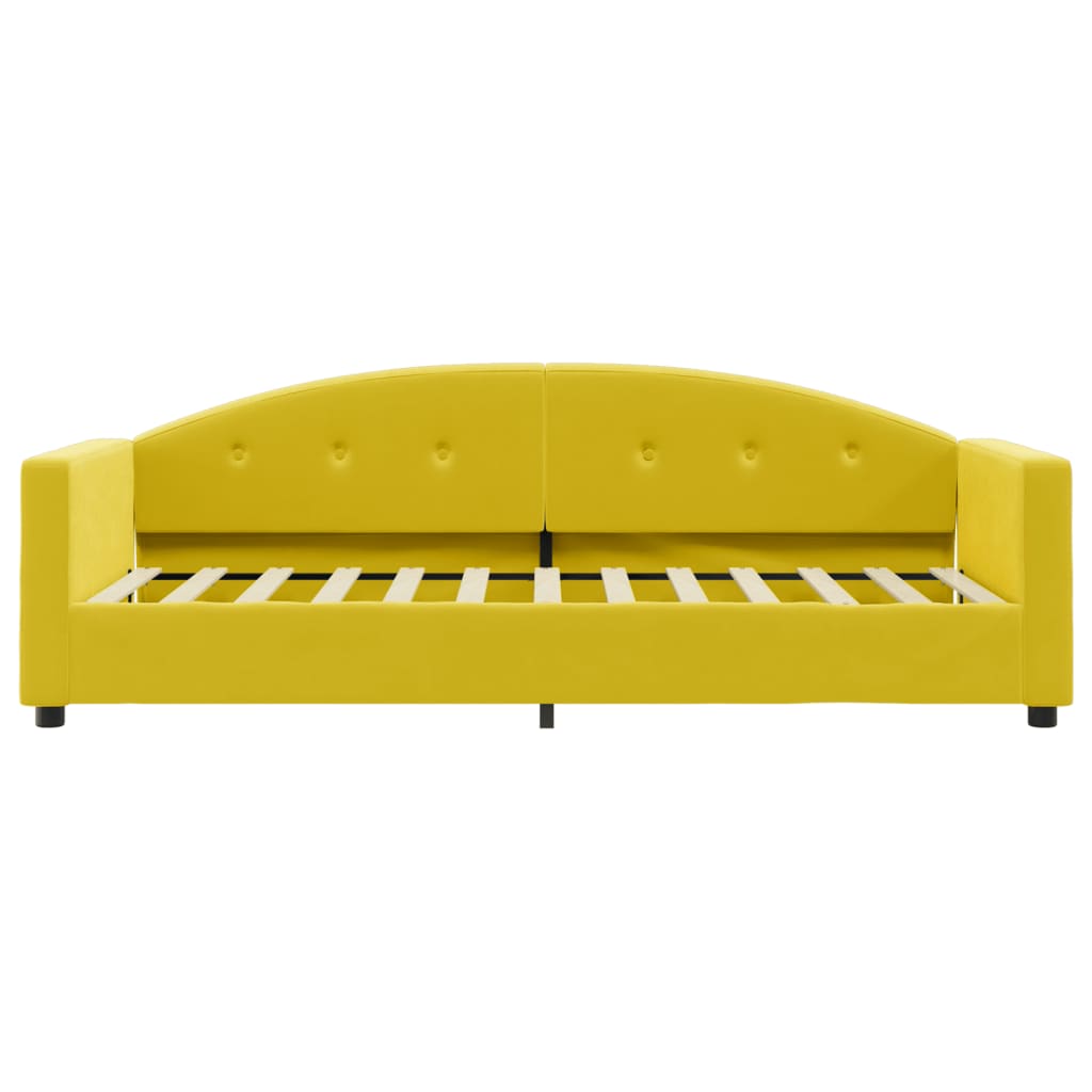 vidaXL Sofá cama con colchón terciopelo amarillo 80x200 cm