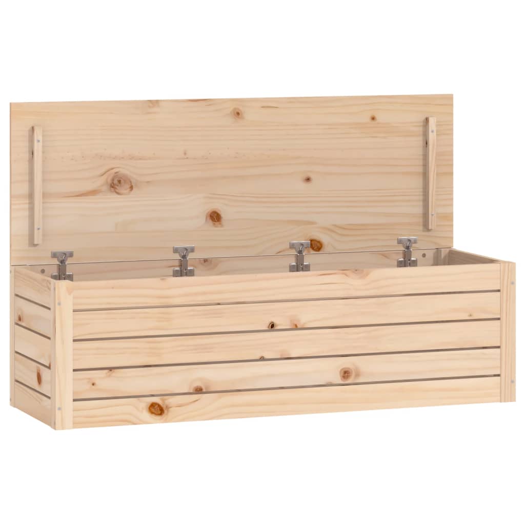 vidaXL Caja de almacenaje madera maciza de pino 109x36,5x33 cm