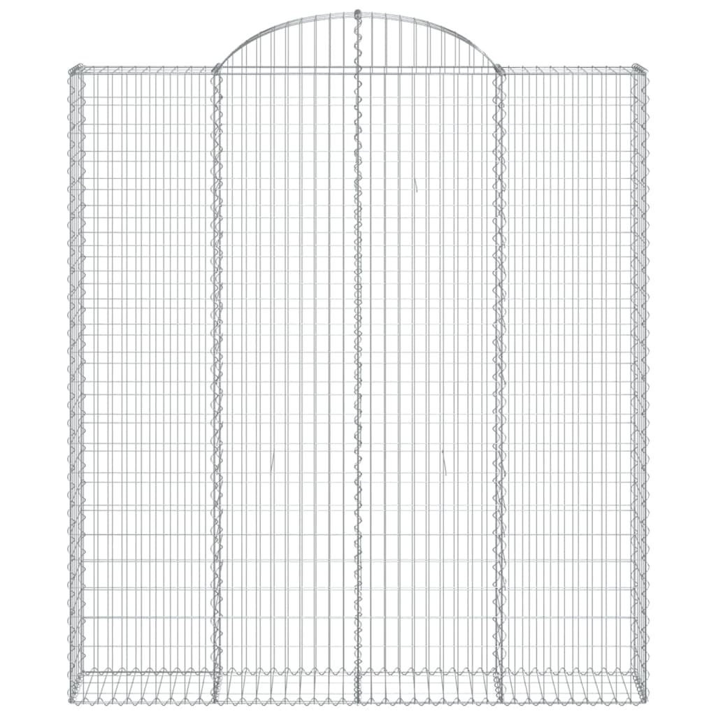 vidaXL Cestas de gaviones 4 uds forma de arco hierro 200x30x220/240 cm