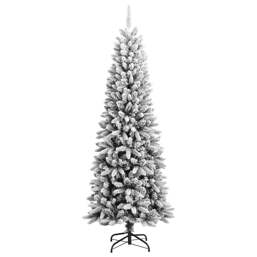 vidaXL Árbol de Navidad artificial con nieve PVC y PE 210 cm