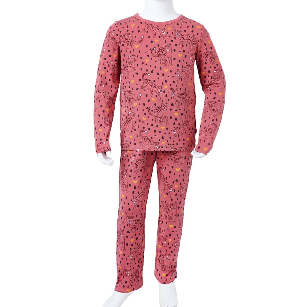 Pijama infantil de manga larga rosa viejo 104