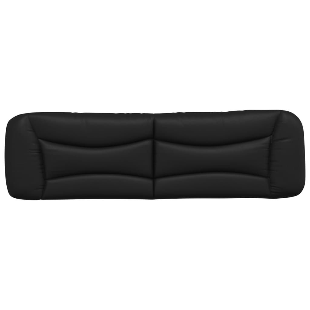 vidaXL Cabecero de cama acolchado cuero sintético negro 180 cm