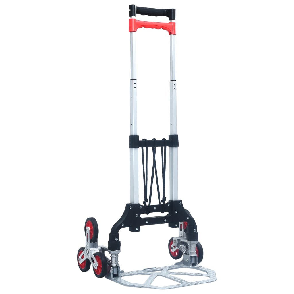 vidaXL Carrito de transporte plegable de aluminio plateado 70 kg