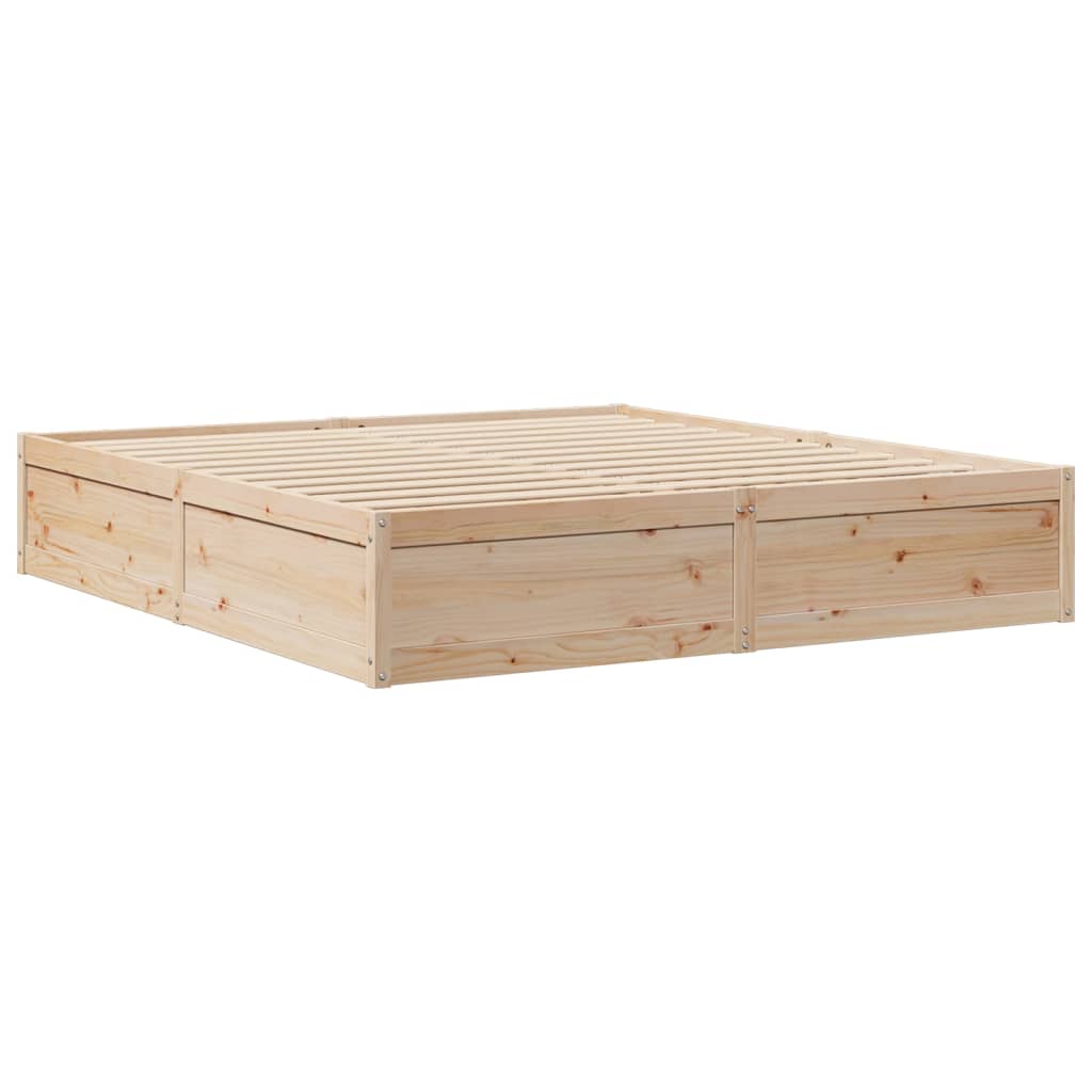 vidaXL Estructura de cama sin colchón madera maciza de pino 200x200 cm