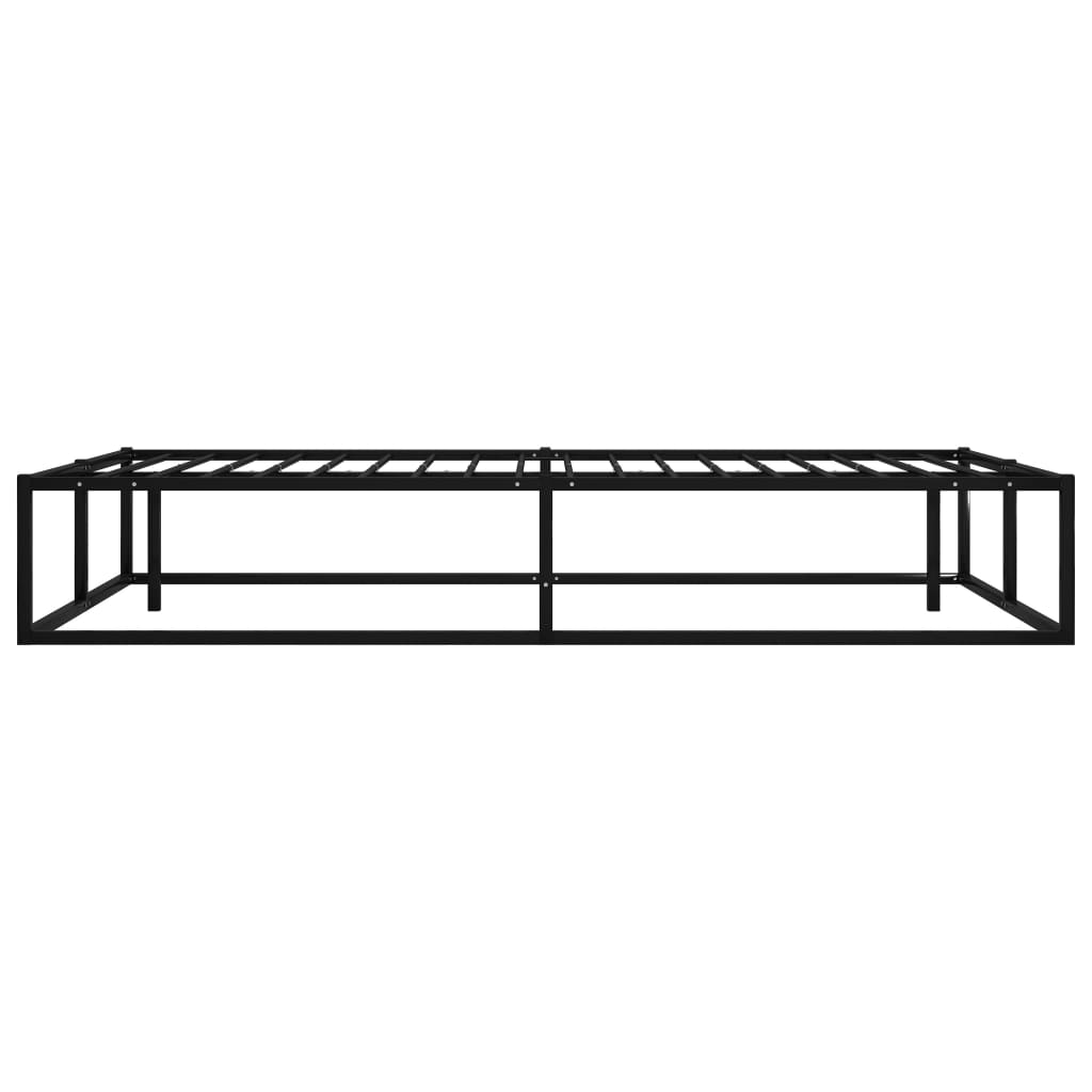 vidaXL Estructura de cama sin colchón metal negro 120x200 cm