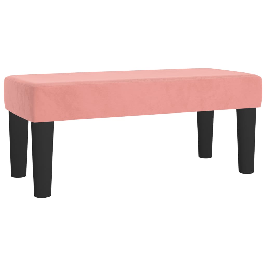 vidaXL Cama box spring con colchón terciopelo rosa 90x190 cm