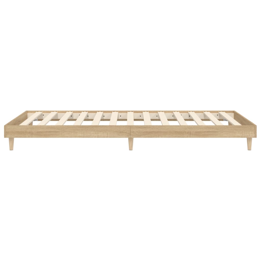 vidaXL Estructura de cama sin colchón madera roble Sonoma 90x200 cm