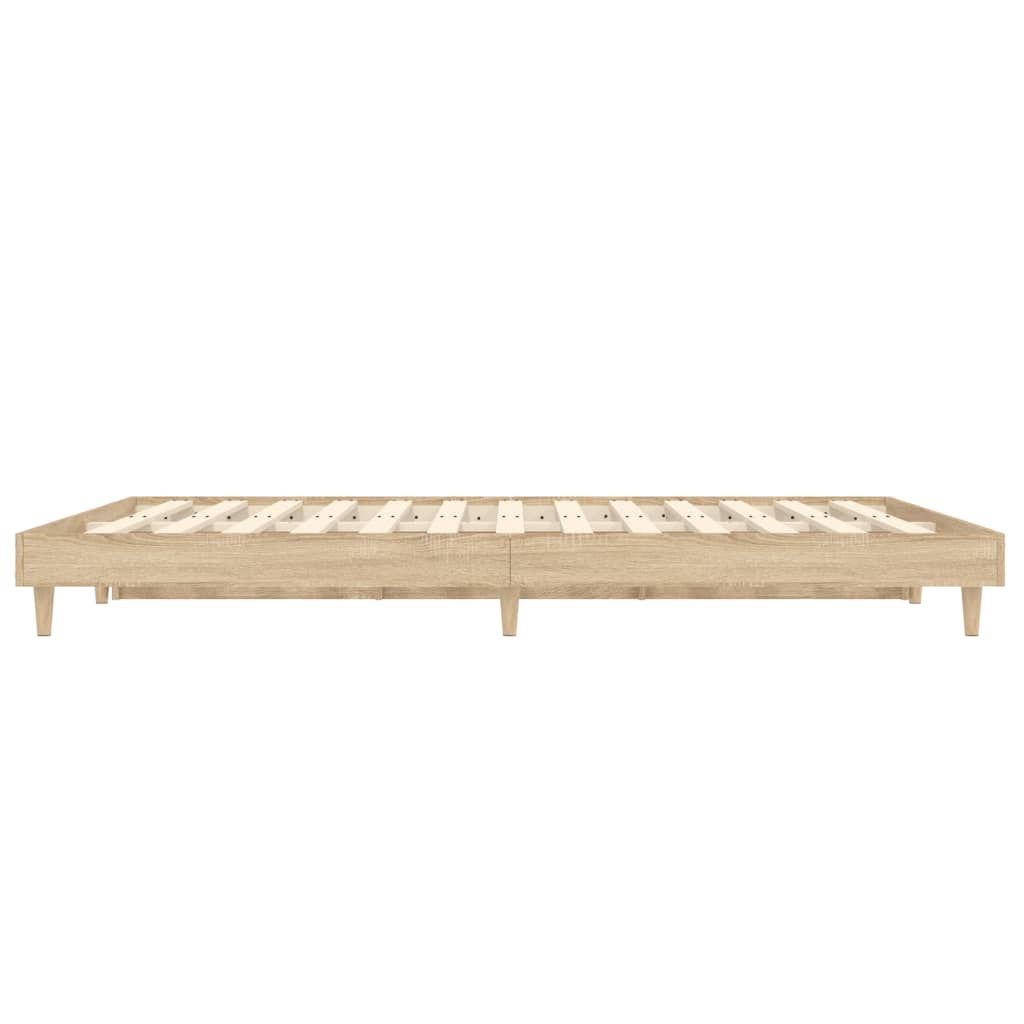 vidaXL Estructura de cama sin colchón madera roble Sonoma 120x190 cm