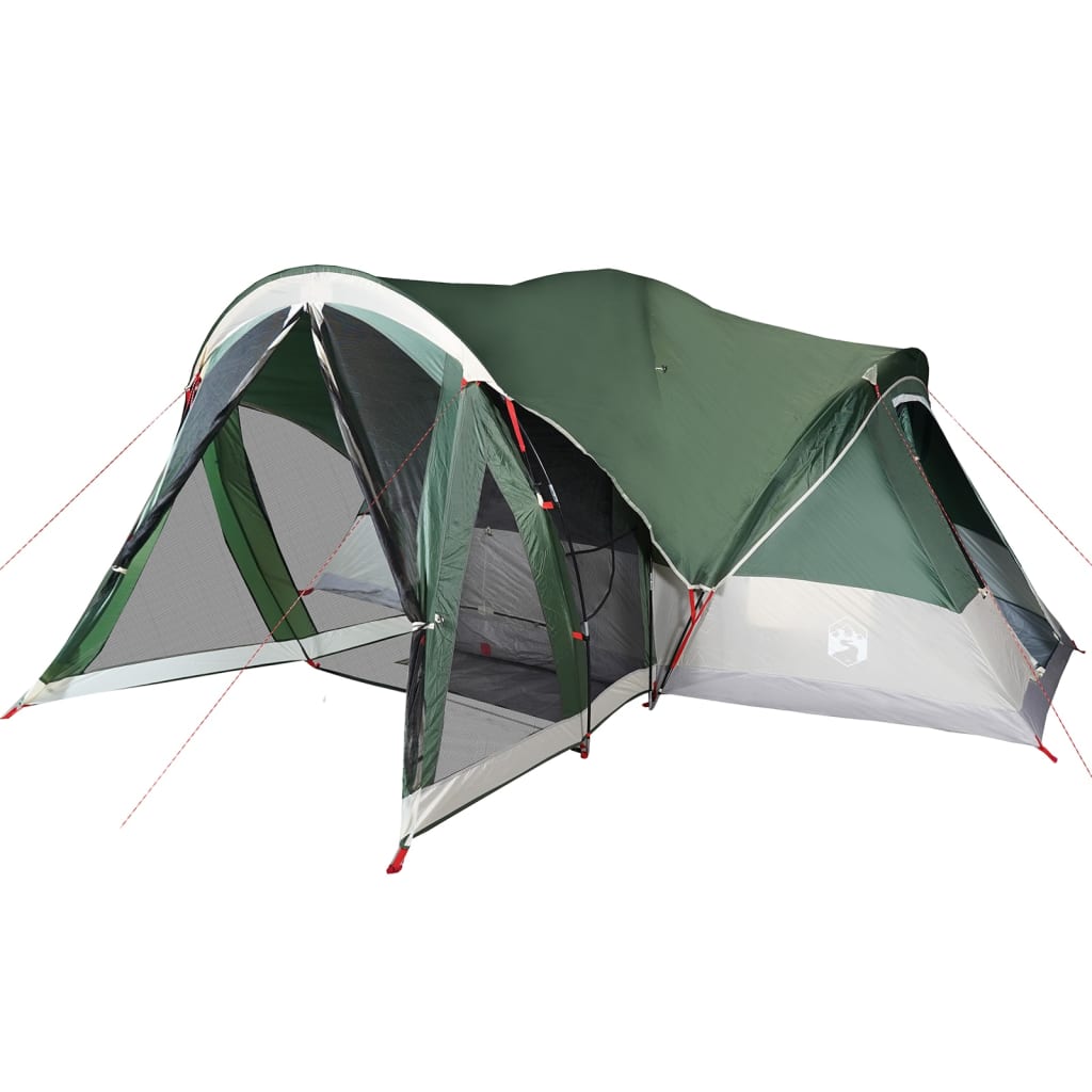 vidaXL Tienda de campaña familiar tipi 8 personas impermeable verde