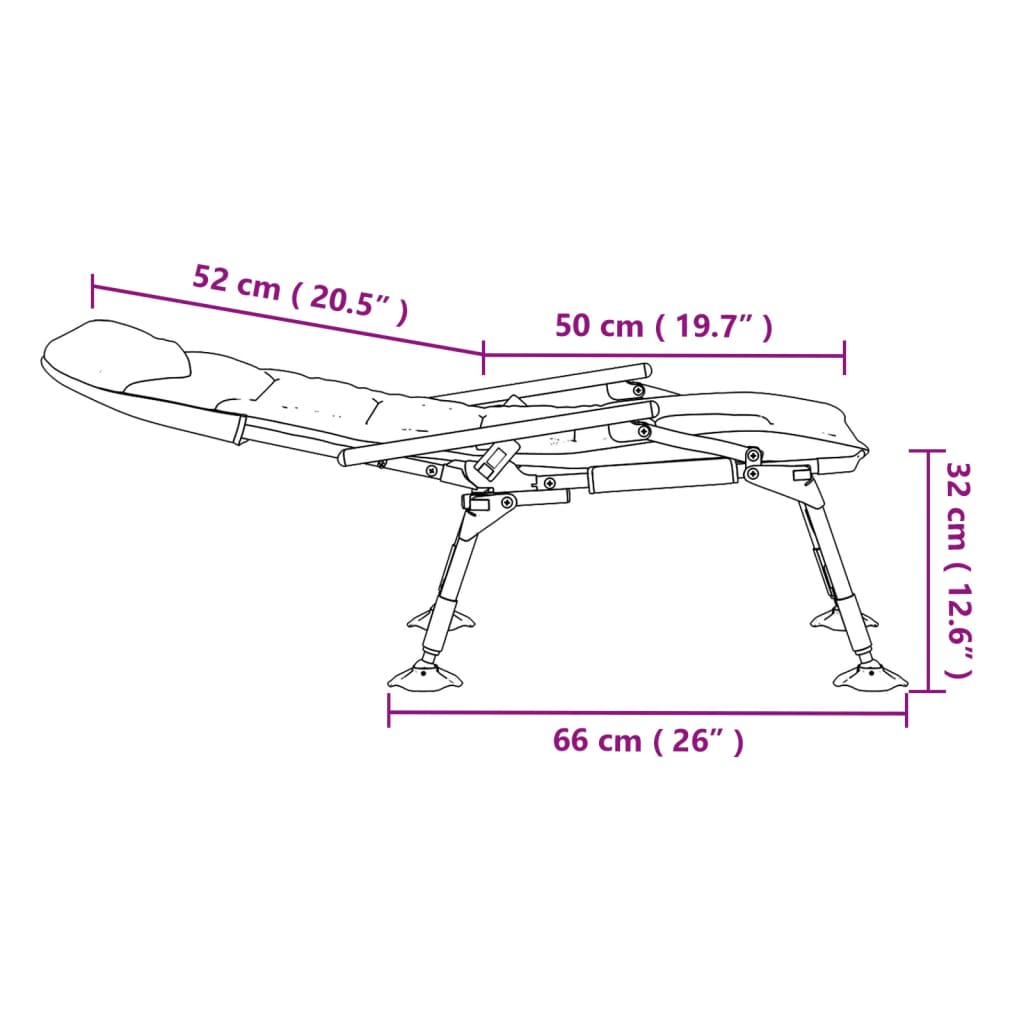 vidaXL Silla de pesca con reposabrazos plegable camuflaje