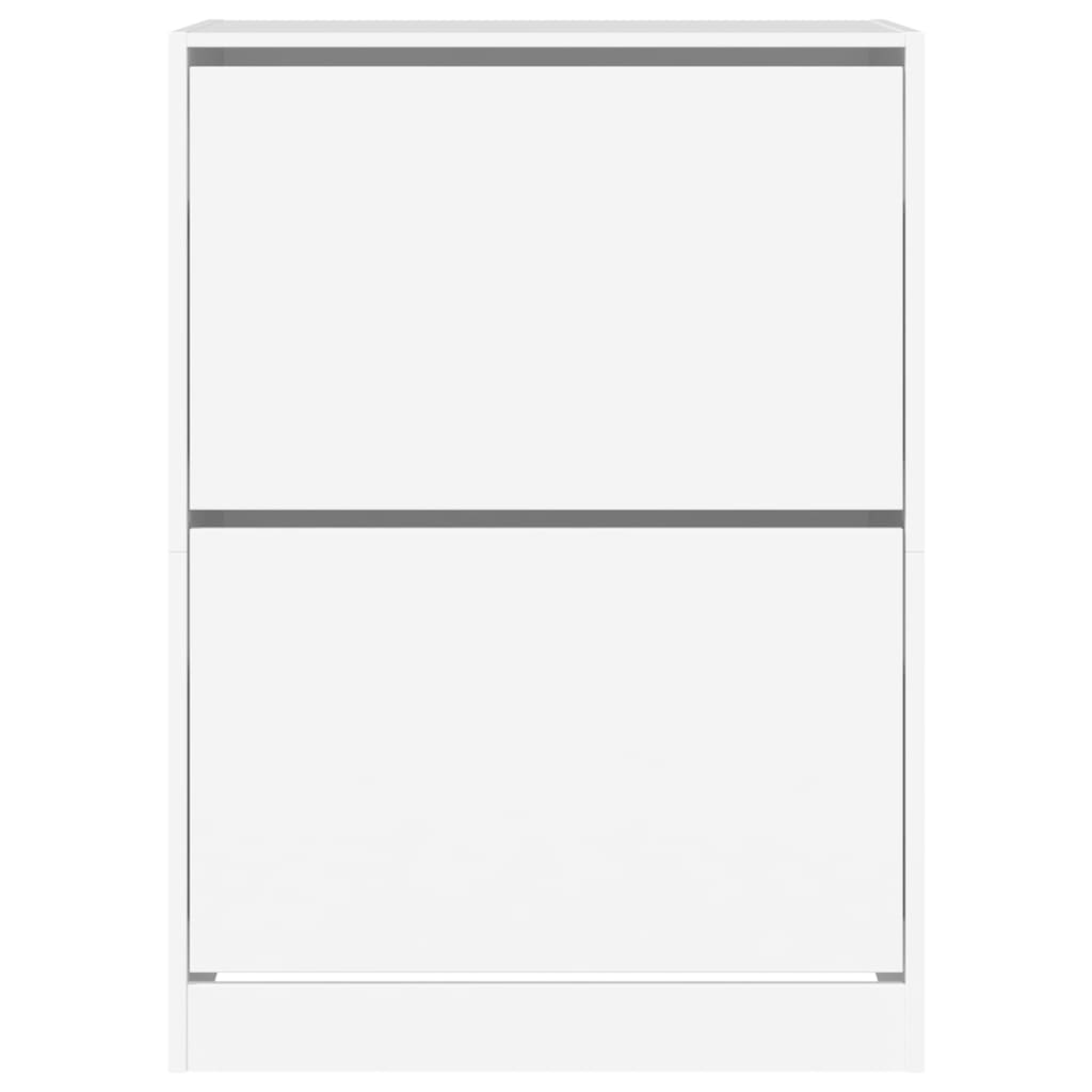 vidaXL Mueble zapatero con 2 cajones abatibles blanco 80x42x108 cm